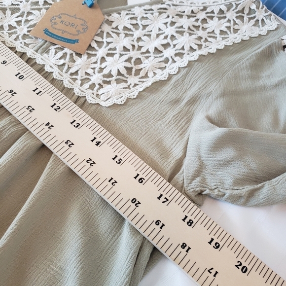 Kori America Women's Latte Lace Front Long Sleeve Women's Dress Size S NWT - Picture 4 of 7